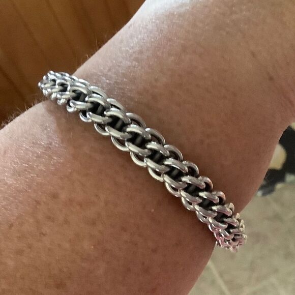 𝅺STERLING SILVER 925 WOMAN BANGLE BRACELET​​ - Picture 6 of 7